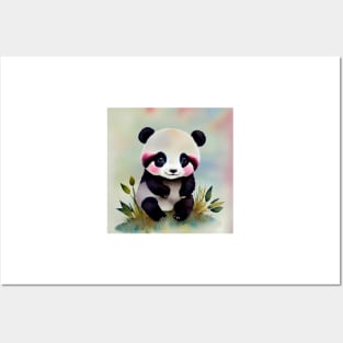 Cute Baby Panda Art 2 Posters and Art